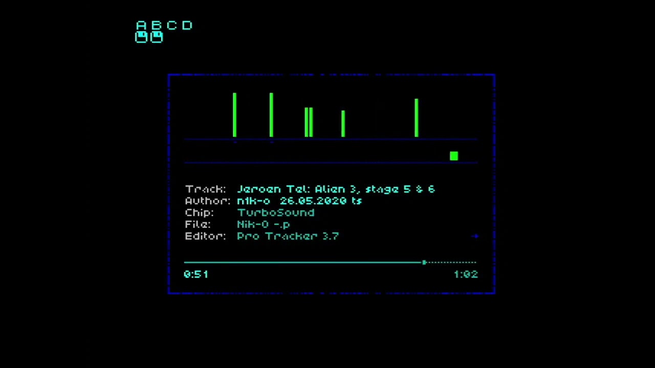 Viewer + Chiptune (ZX Spectrum tecnocat 0.85) on Murmulator software turbosound, part 2
