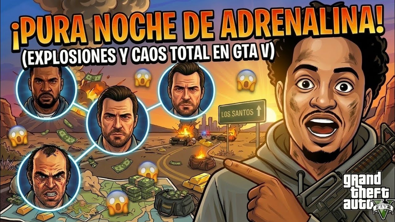 GTA V noche te pura adrenalina nadie sobrevive hoy🔥🔥 ps5 en vivo