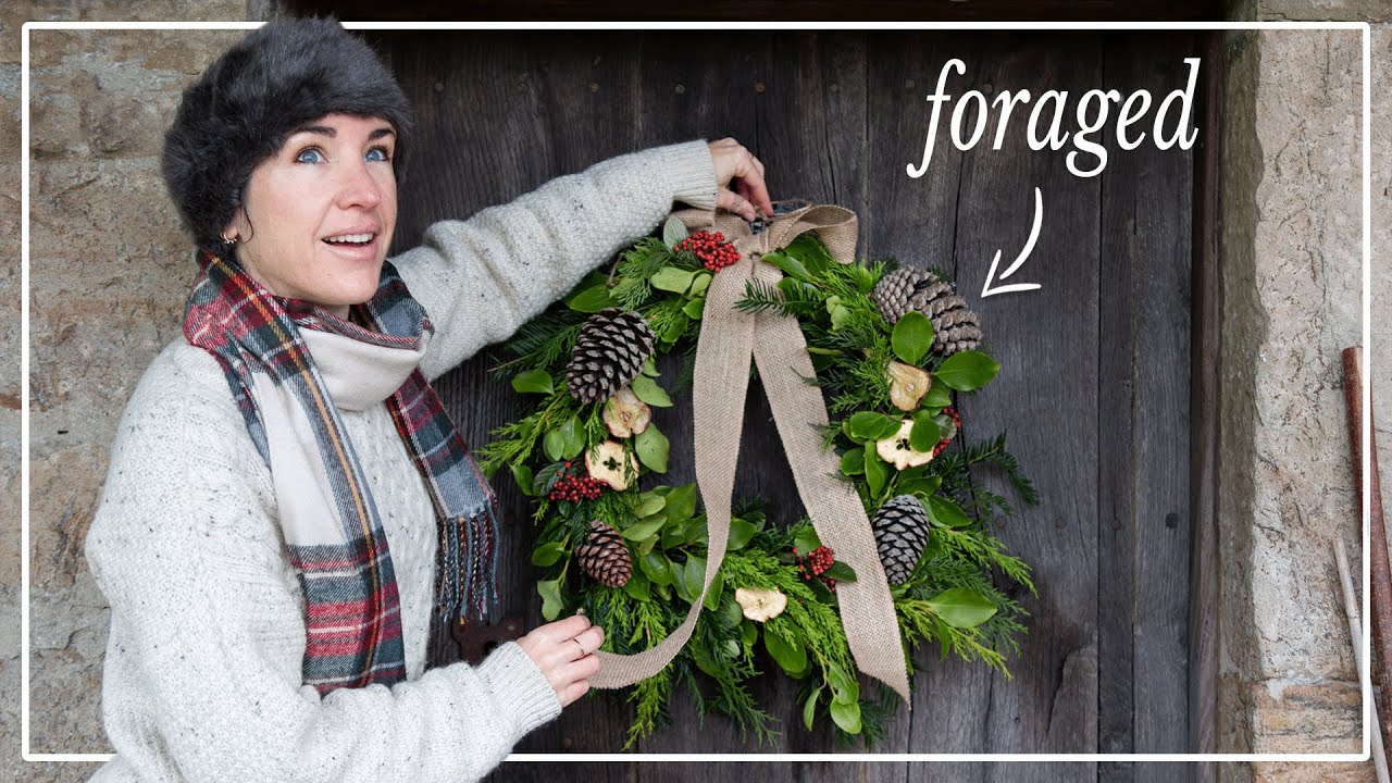 Decorating the cabin for Christmas (*Cozy vlog) | Foraged, DIY and budget friendly!