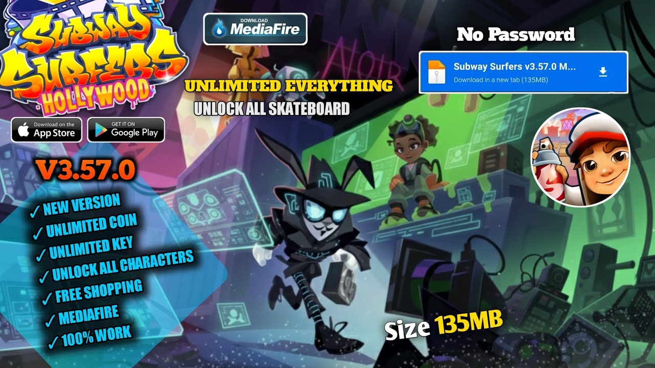 Обновление!! Subway Surfers Mod Apk 3.57.1 ​​Последняя версия 2026 года - Неограниченные деньги и...