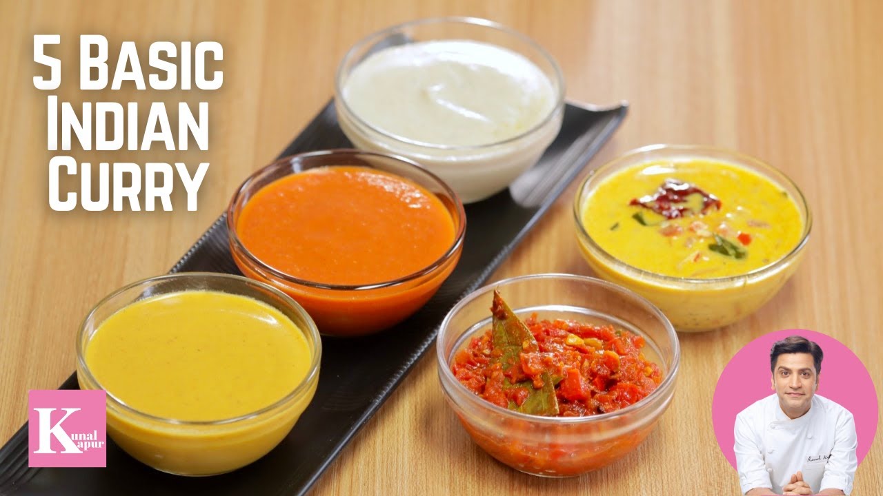 5 Veg Gravy Recipe | Basic Indian Curry Recipes | Kunal Kapur वेज ग्रेवी रेस्टौरंट जैसा All Purpose