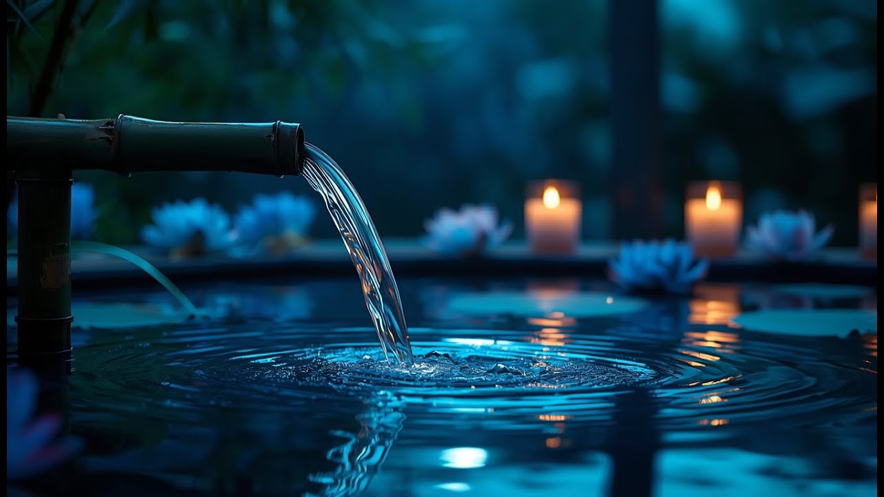 Sleep Instantly with Zen Bamboo Fountain Ambience and Relaxing Music | LIVE