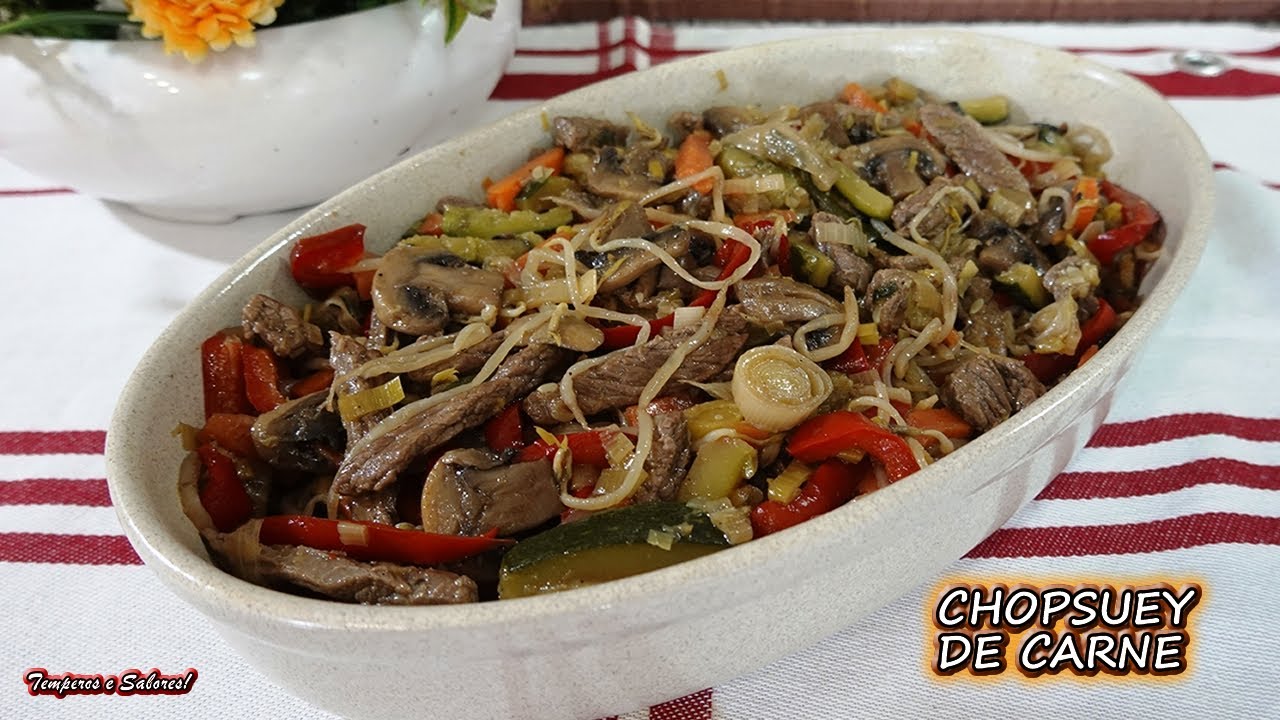 CHOPSUEY DE CARNE Delicioso Saludable y muy Fácil