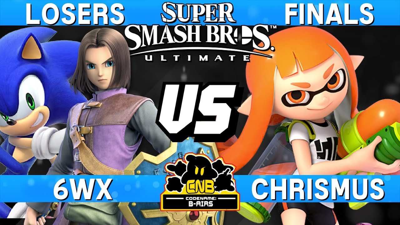 Smash Ultimate Tournament Losers Finals - 6WX (Hero / Sonic) vs Chrismus (Inkling) - CNB 199