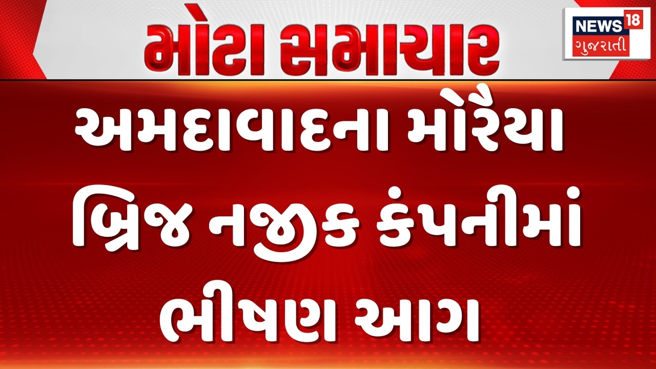 Ahmedabad Fire Incident News | અમદાવાદના મોરૈયા બ્રિજ નજીક કંપનીમાં ભીષણ આગ | Gujarati Samachar
