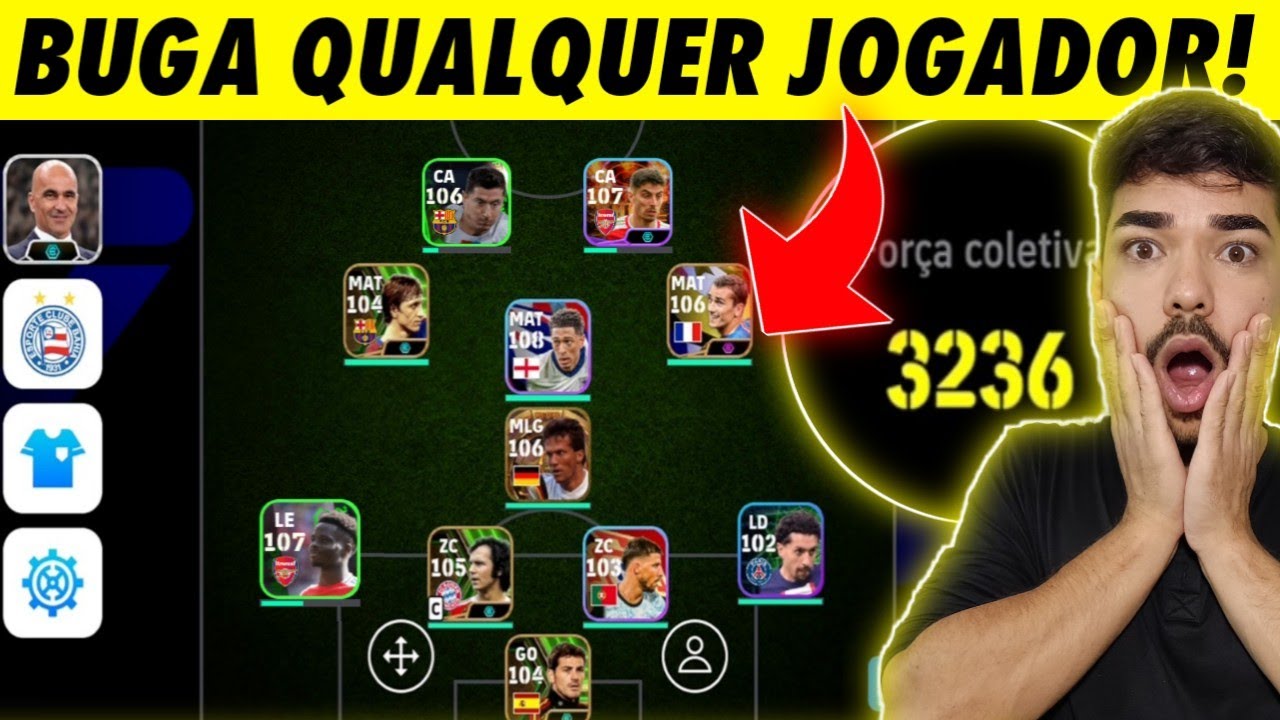 Como BUGAR O OVER dos JOGADORES pra 108, 110 ou + no efootball 2025 mobile