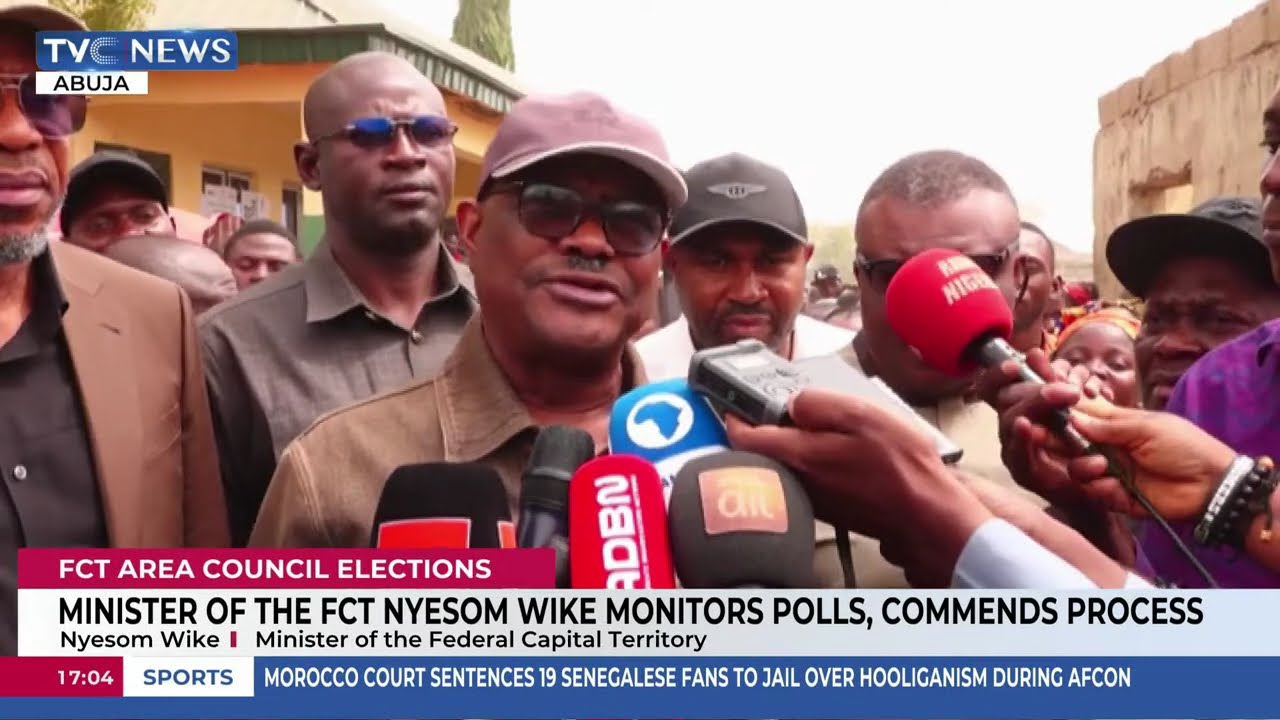 Minister Of The FCT Nyesom Wike Monitors Polls, Commends Process