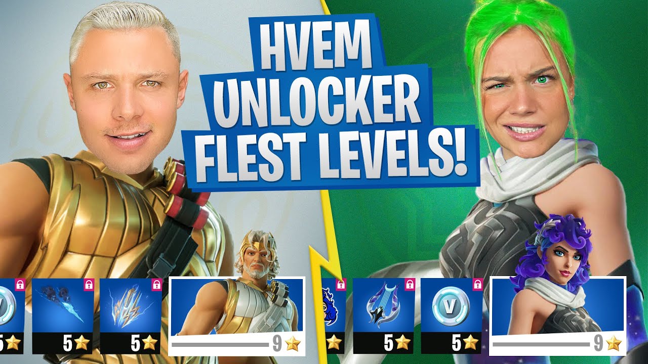 Hvem unlocker HURTIGST sit battlepass KUN med V-Bucks?!