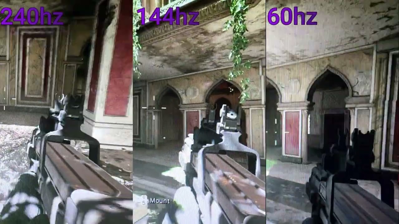 240hz vs 144hz vs 60hz SLOW MOTION (1080P 240)