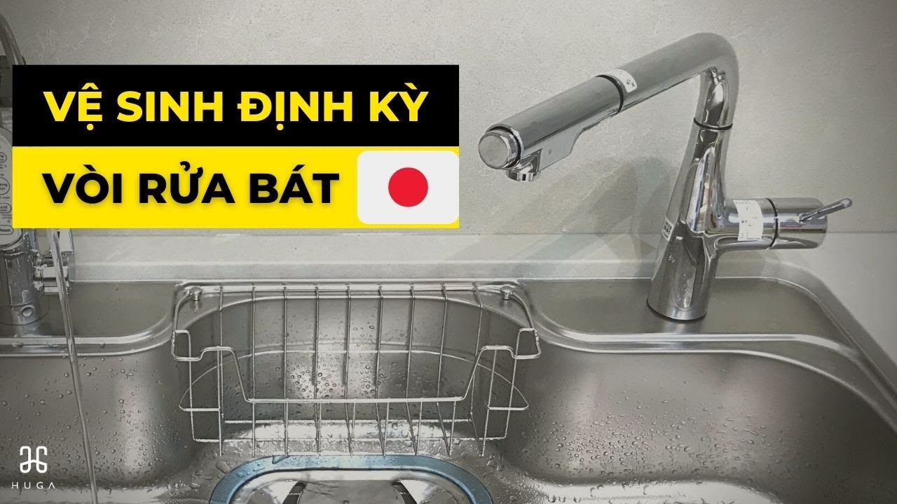 Cách bảo dưỡng vòi rửa để tăng lưu lượng nước KVK KM6101EC | HUGA