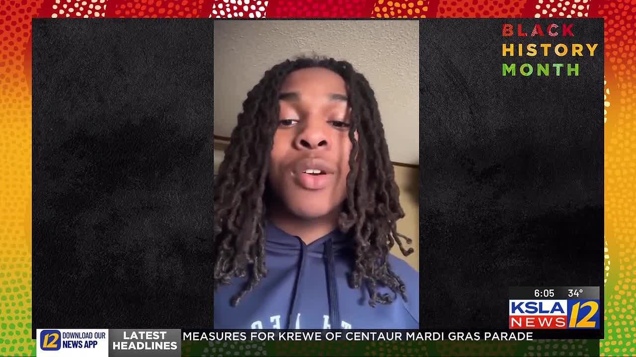 Braelyn Latin, standout Senior running back for North DeSoto High School, discusses what Black hi...