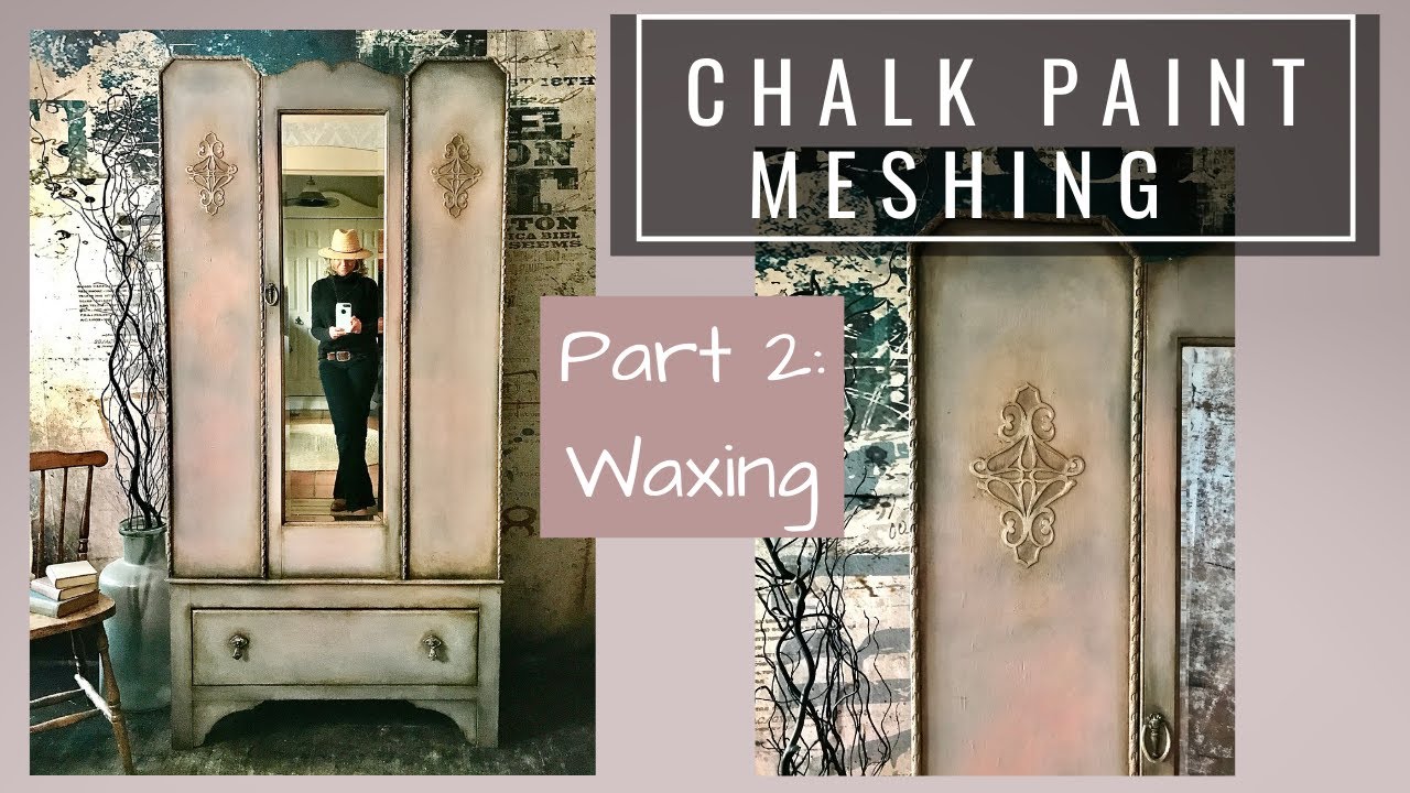 How to Apply Clear Wax to Chalk Painted Furniture: Dark and Gilding (Part 2 of Meshing Technique)