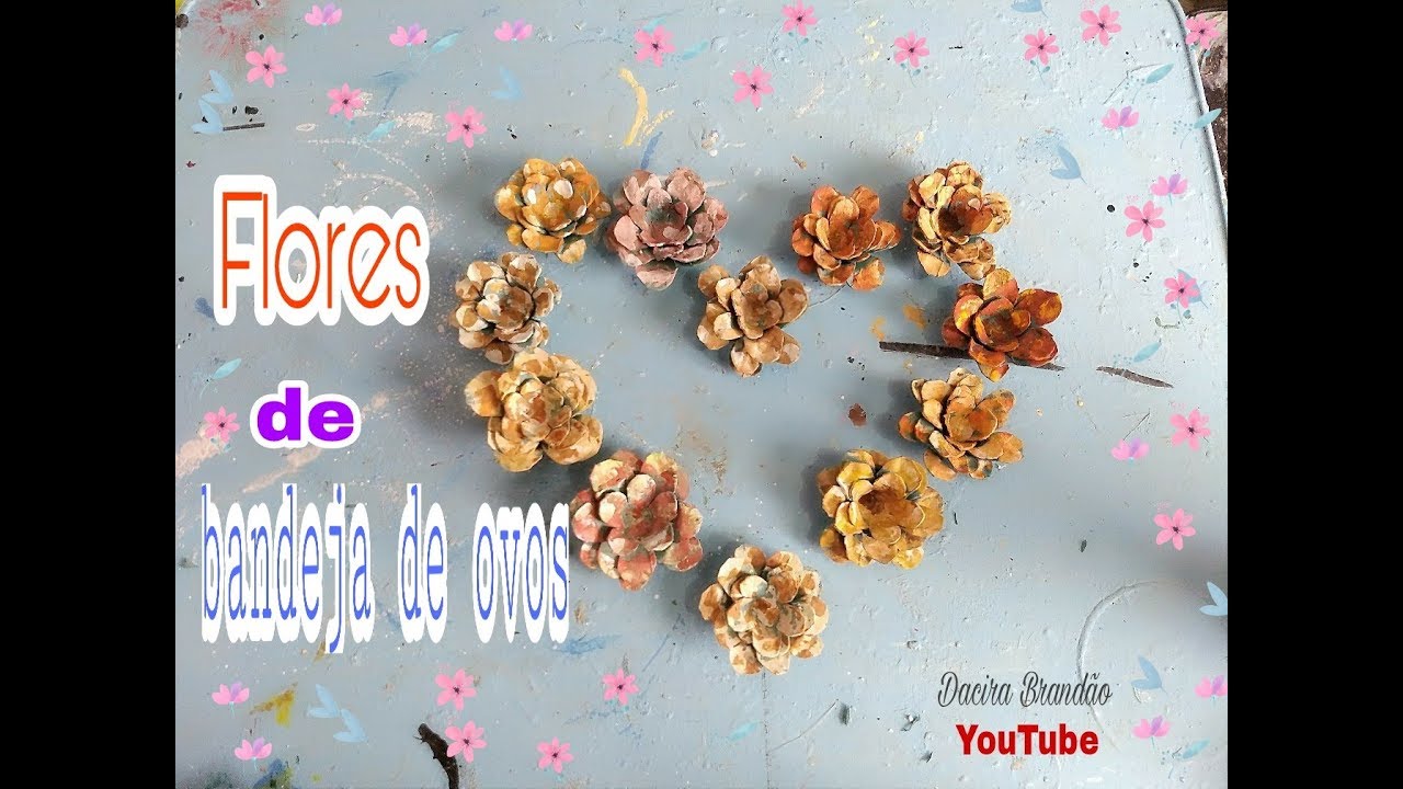 DIY  Flores de bandeja de ovos  🌸🌼