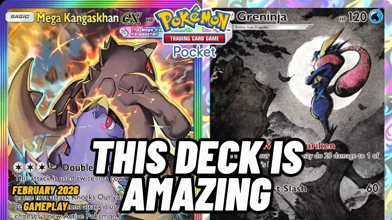 Wild Pressure! MEGA KANGASKHAN ex & GRENINJA Outpace and Overpower! | Pokemon TCG Pocket Gameplay