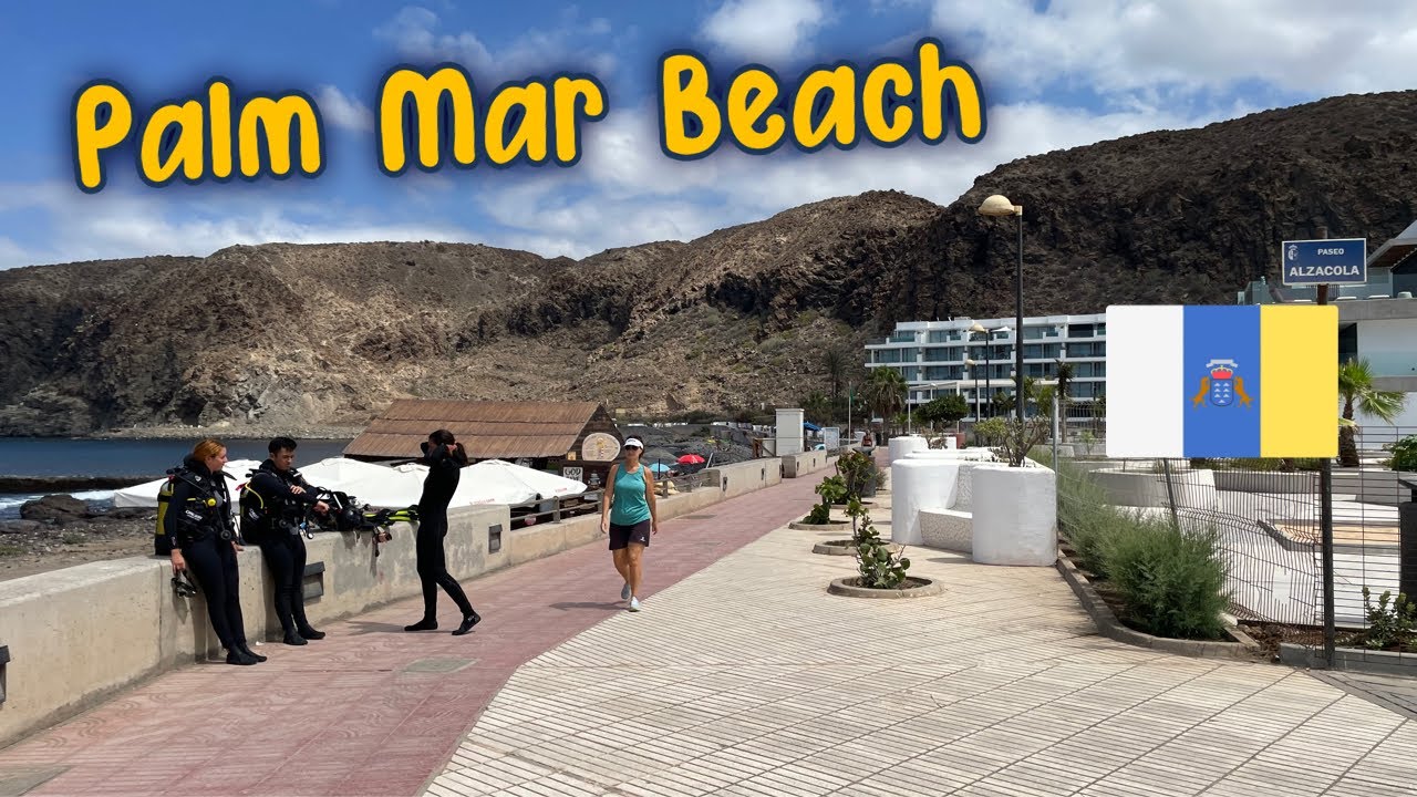 Palm-Mar Beach | Tenerife | Canary Islands | Spain | Walking Mango 4K Tour