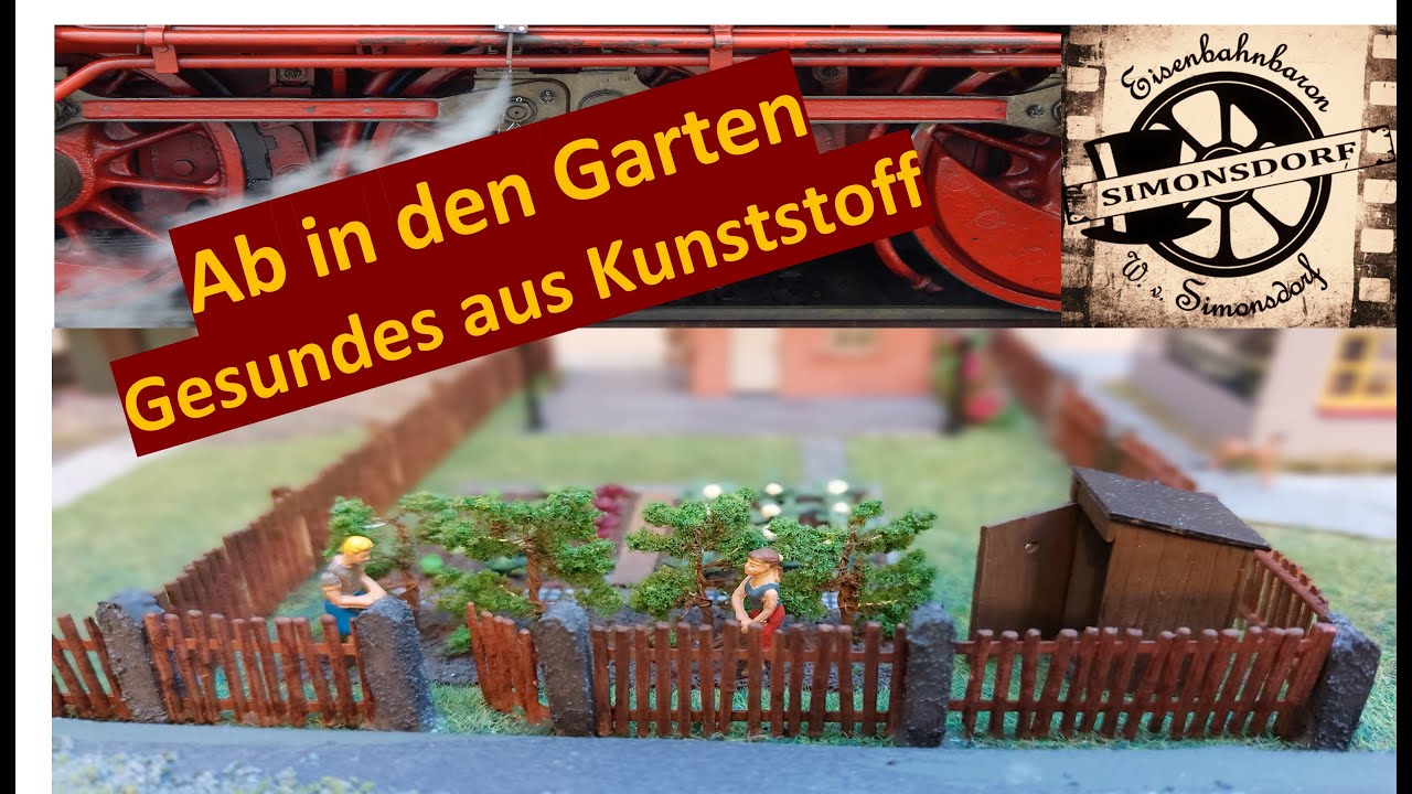 Gartenbau in 1:87 , Bastelvideo vom gesunden Gemüse bis zum Betonpfosten aus (Steich)Holz .