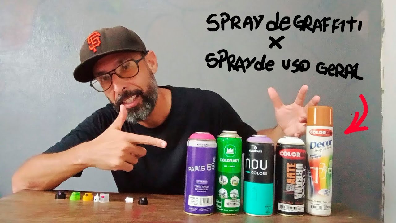 Diferença de spray de graffiti e spray de uso geral
