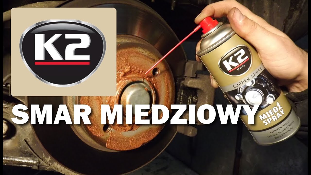 K2 MIEDŹ SPRAY - SMAR MIEDZIOWY, WYSOKOTEMPERATUROWY I SZYBKOSCHNĄCY