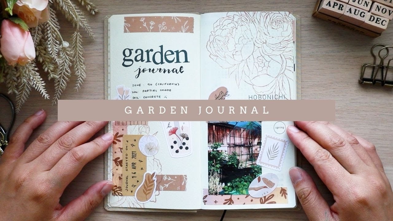 🌱 JOURNAL WITH ME | Setting Up A GARDEN Journal in a Hobonichi Weeks (ft. togetherwithkx)