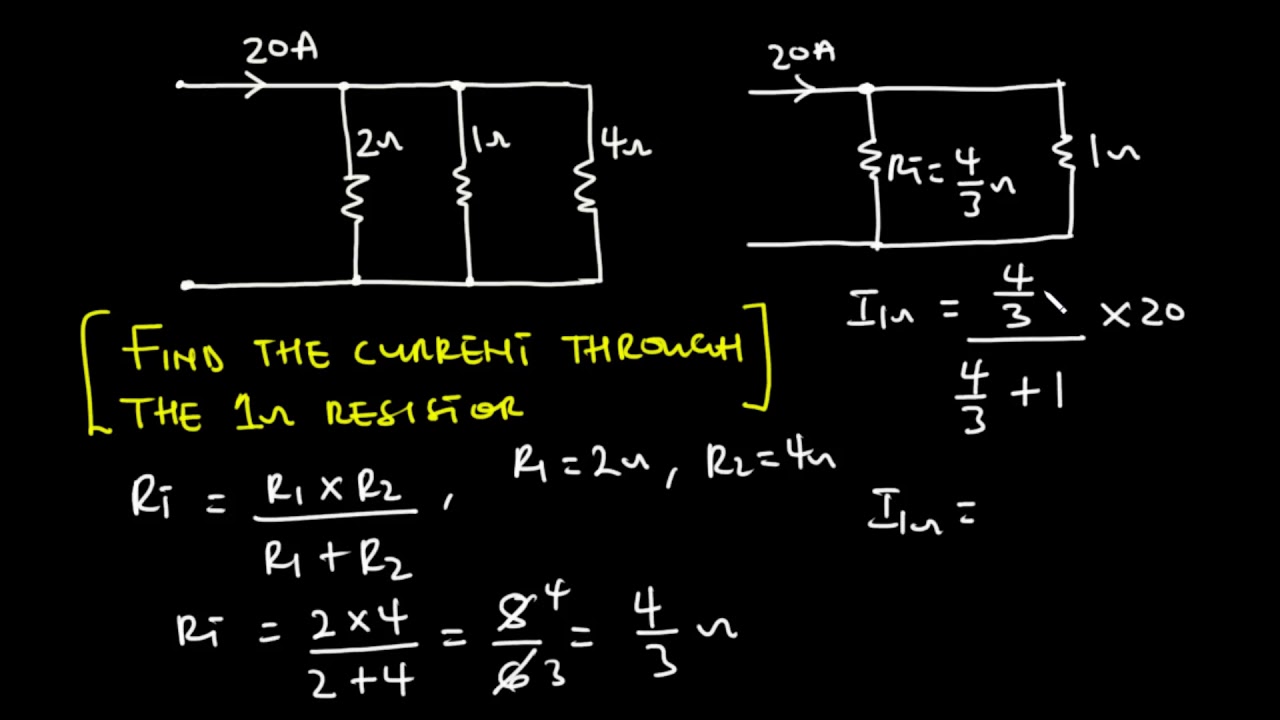 12 - Current Division 2 - More Examples on How to divide current in a parallel circuit
