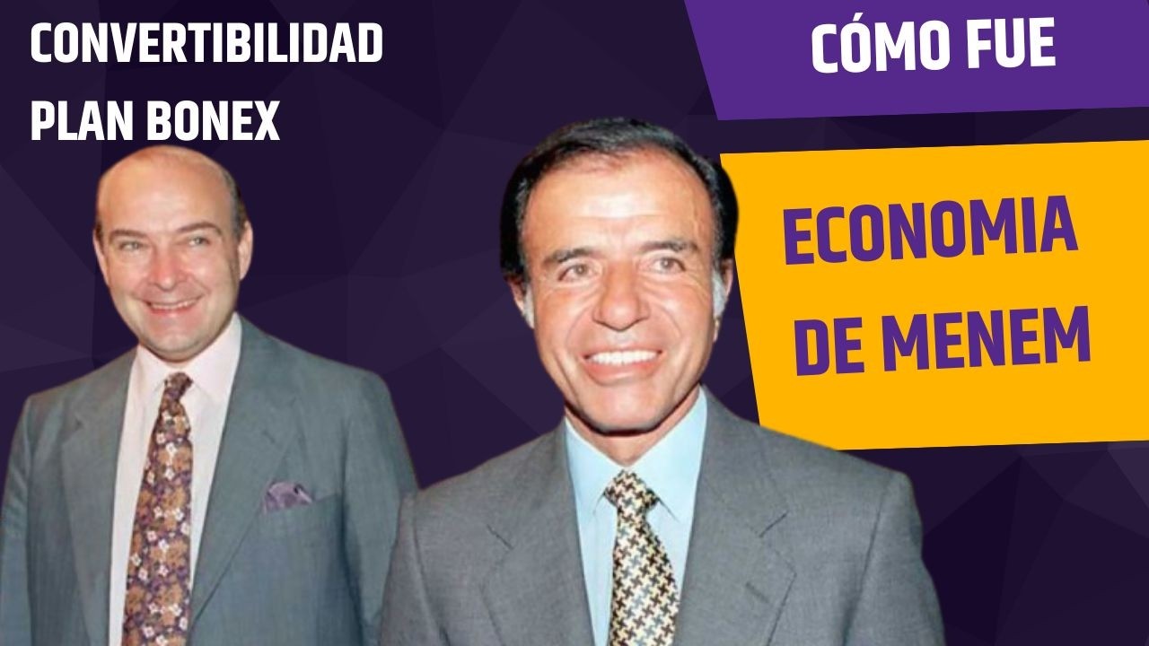 Política ECONOMICA  de MENEM 🟢🟢🟢 La CONVERTIBILIDAD -  Plan BONEX 89