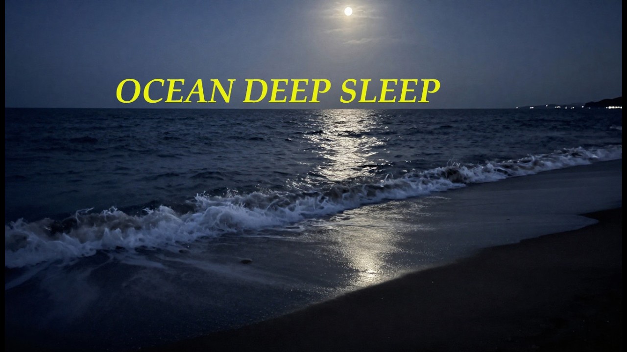 Relaxing Ocean Waves at Night | No Music | Pure Sea Sounds-RELAXING OCEAN SOUND AT NIGHT