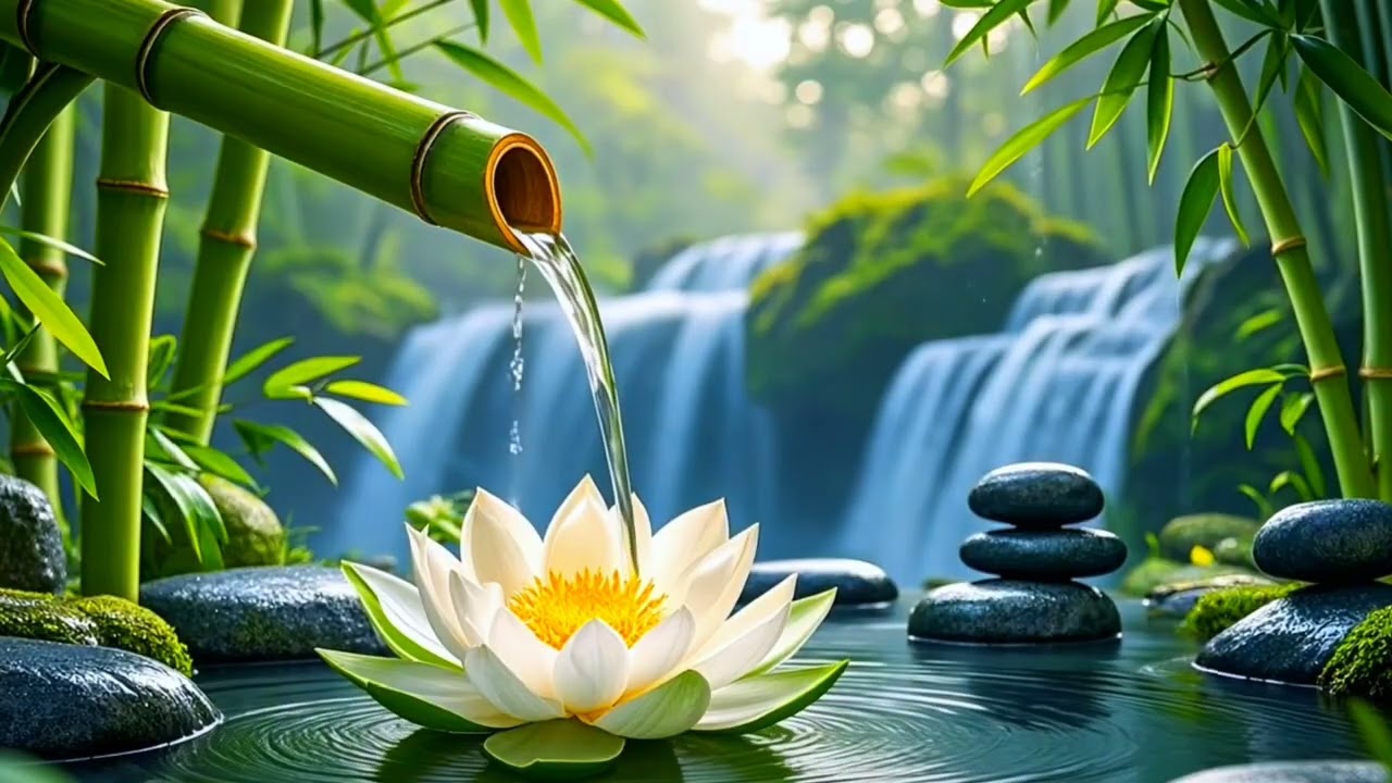 🌿 Peaceful Piano & Flowing Water Sounds | Deep Sleep, Relaxation & Meditation Music
