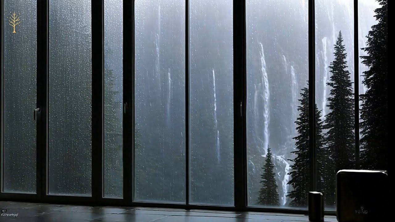 2 Hours of Rain on Window 🌧️ Cozy Forest Storm Ambience for Sleep, Study & Deep Relaxation