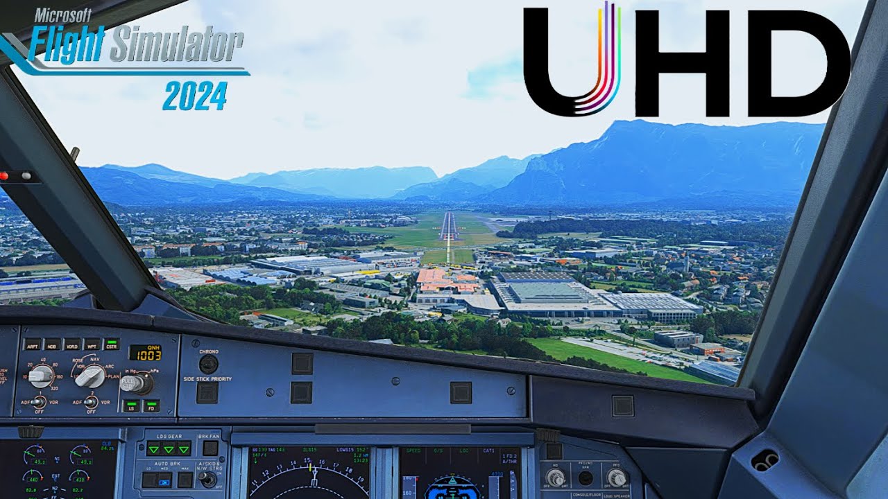 Amazing Graphics Landing to Salzburg | MSFS + ATMOS UHD + BEYOND ATC