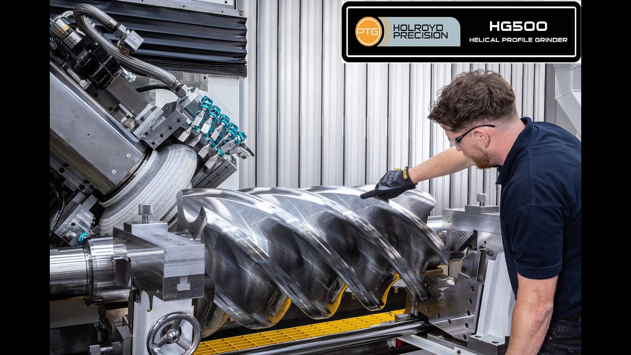 HOLROYD HG500 HELICAL PROFILE GRINDING MACHINE for compressor screws, pump screws, rotors and worms.
