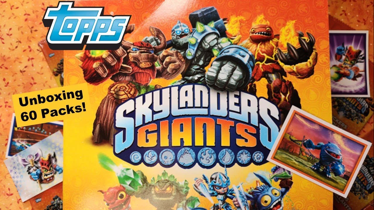Skylanders Giants STICKER Album Unboxing 60 Packs!