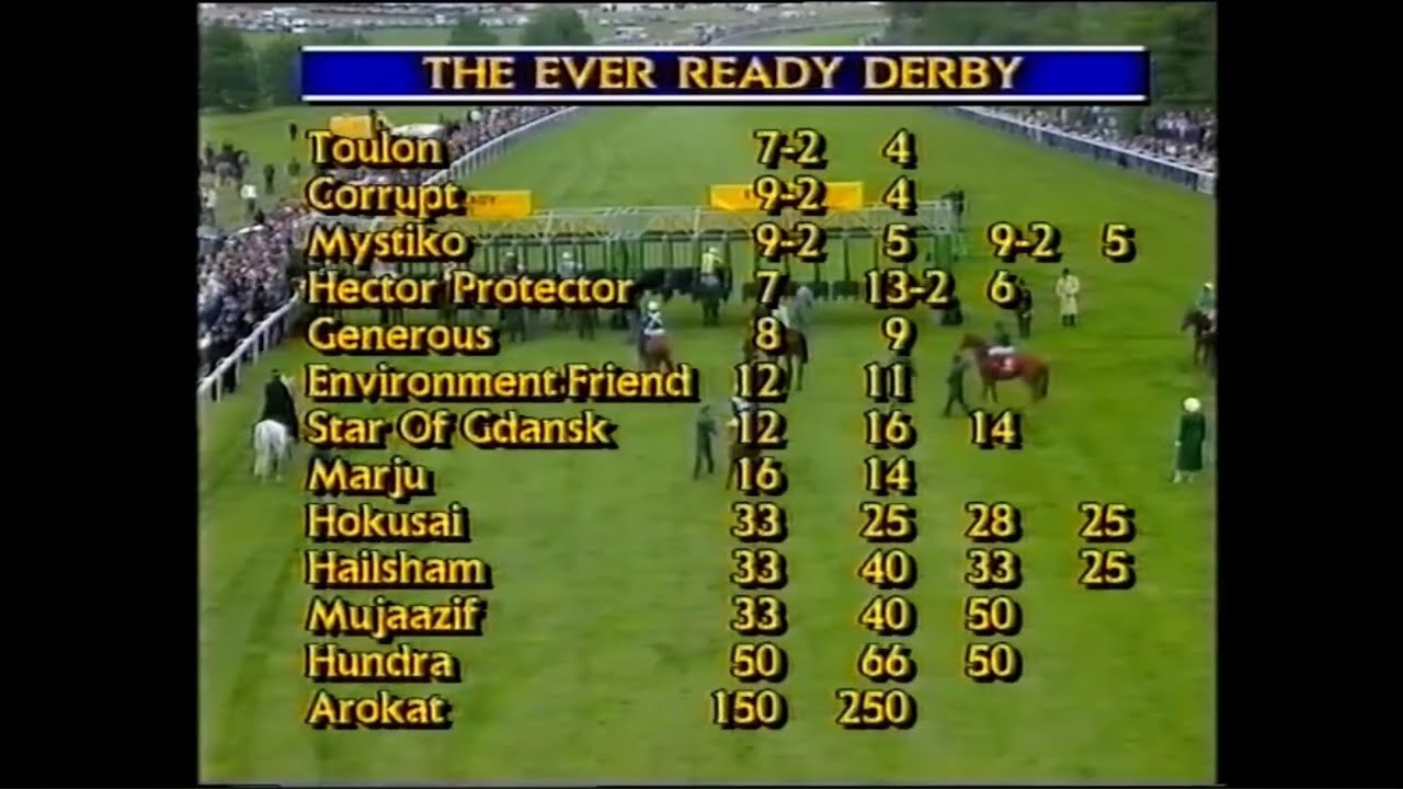 The 1991 Epsom Derby (Generous )CH4 HQ Extended Coverage.Racing Legends.