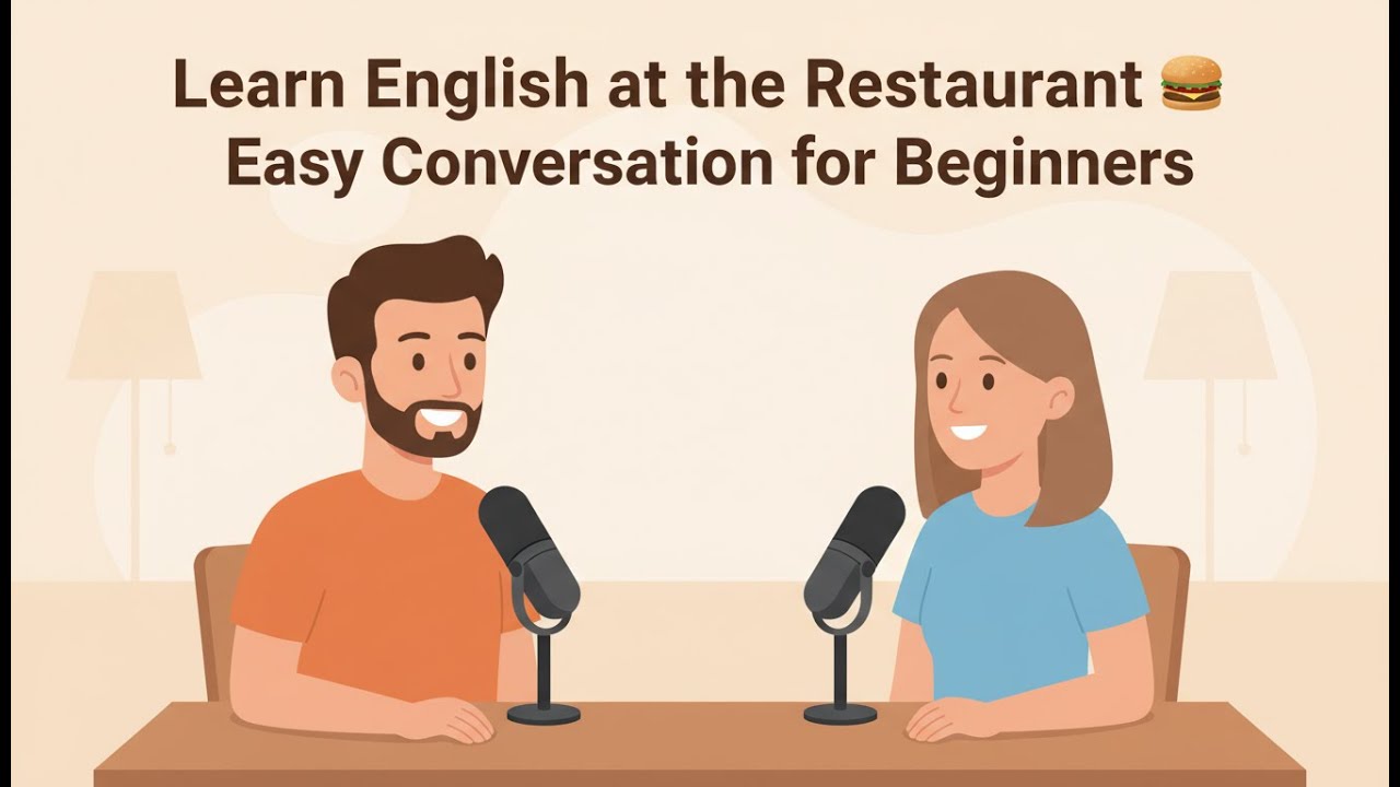 Learn English at the Restaurant 🍔 Easy Conversation for Beginners
