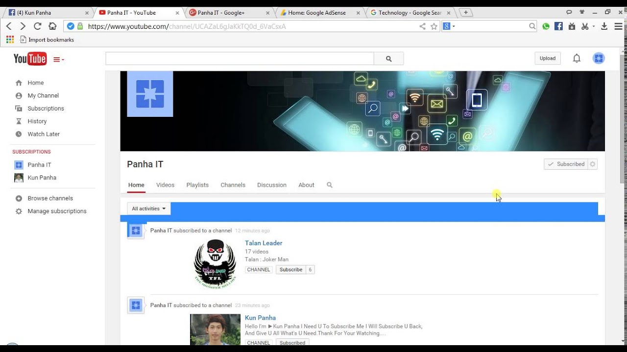 How To  Change Channel Art  On Youtube 2016_Kun Panha