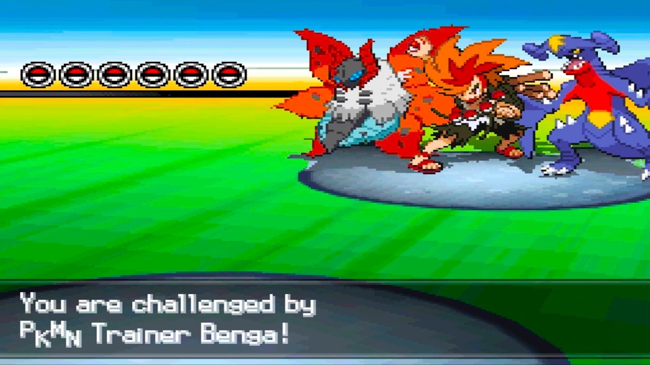 Pokemon Blinding White 2 - vs Rival Benga (3rd Battle, Hardcore Mode)