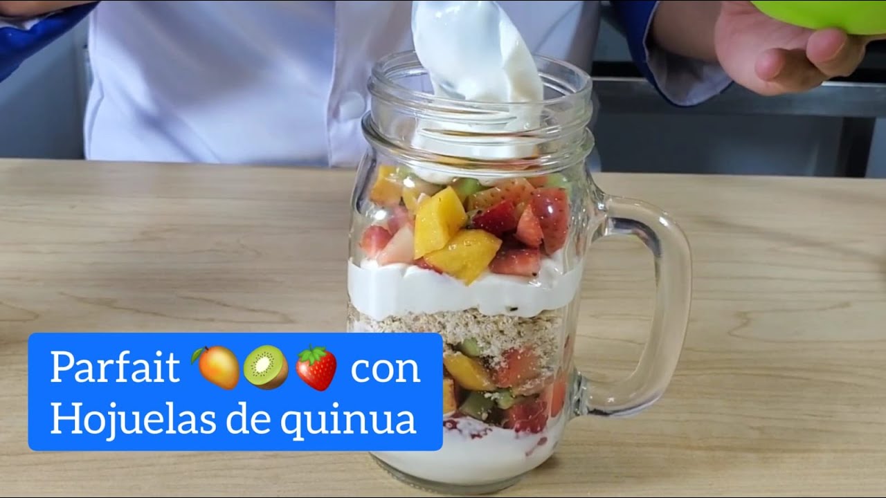 Parfait con hojuelas de quinua / Recetas saludables