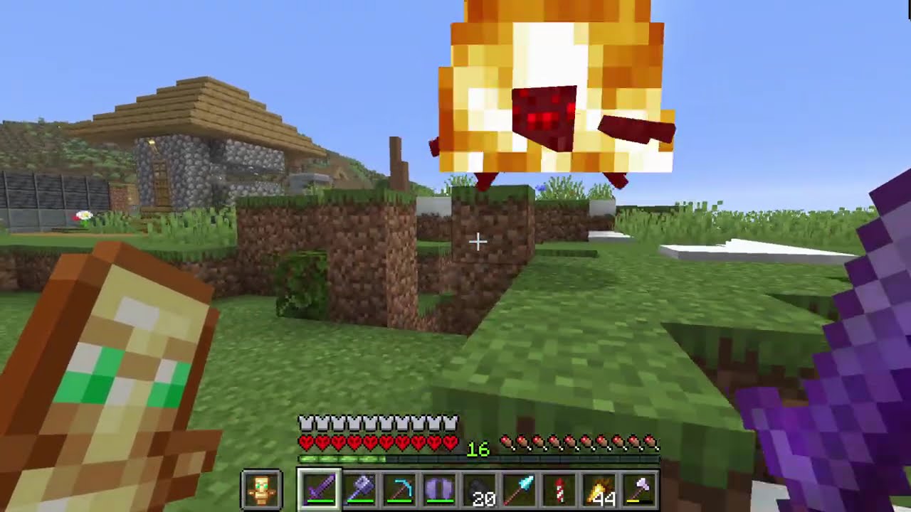 Testing my Nearly maxed out Spear and mace in Minecraft.