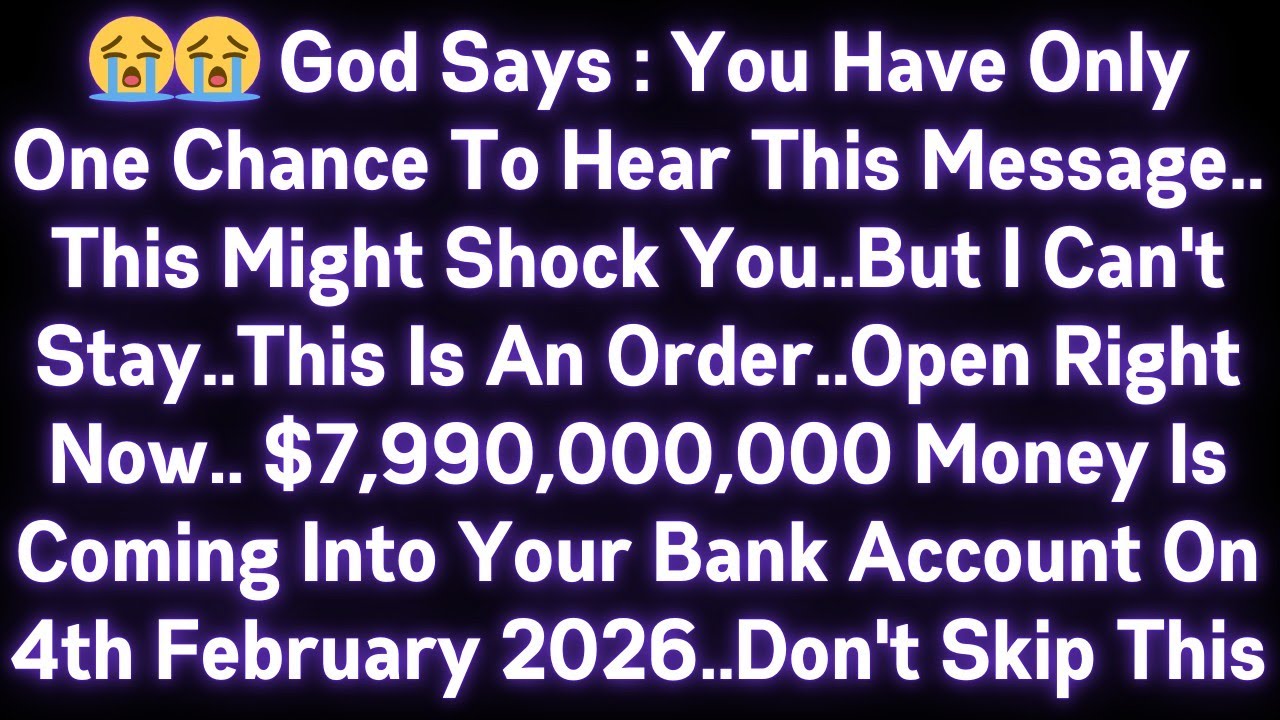 😭😭 GOD SAYS : YOU HAVE ONLY ONE CHANCE TO HEAR THIS MESSAGE..THIS MIGHT SHOCK YOU..BUT I CAN'T STAY.