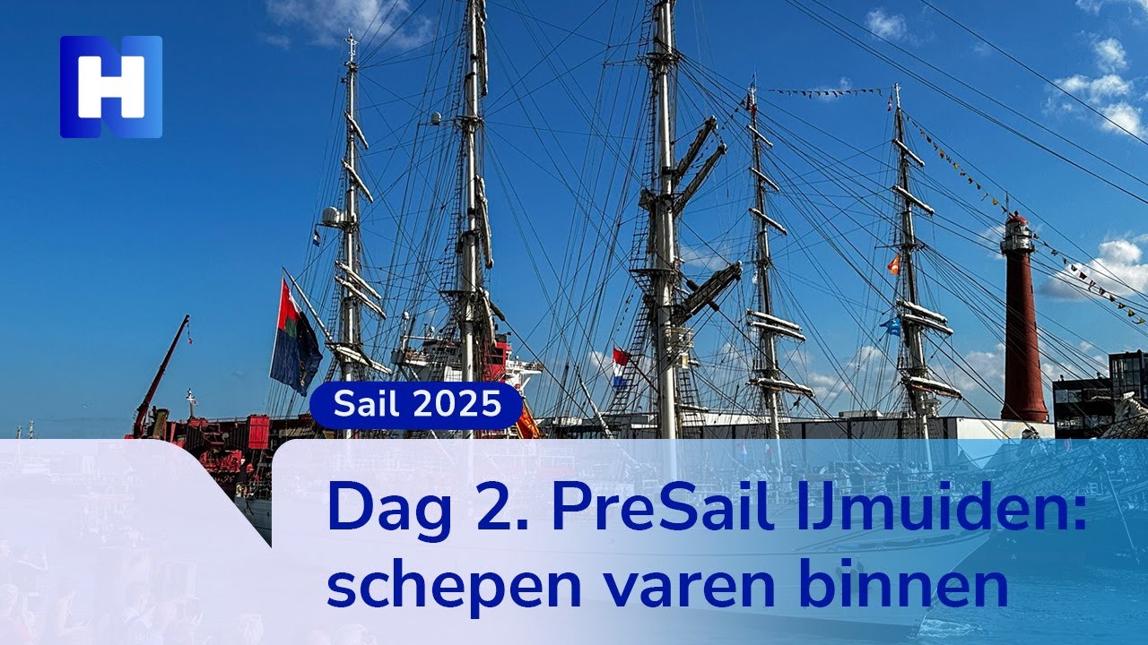 TERUGKIJKEN: Tweede dag PreSail, schepen varen de haven van IJmuiden binnen