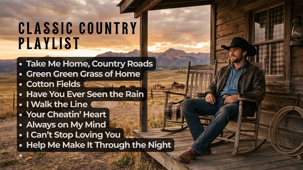 Take Me Home, Country Roads, Green Green Grass of Home, Cotton Fields - Country Song - 60s, 70s, 80s