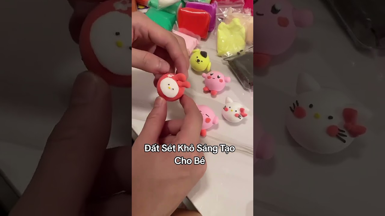Túi Đất Sét Tự Khô Tạo Hình Sáng Tạo Trang Trí Móc Khóa, Để Bàn 12, 24, 36 Mẫu