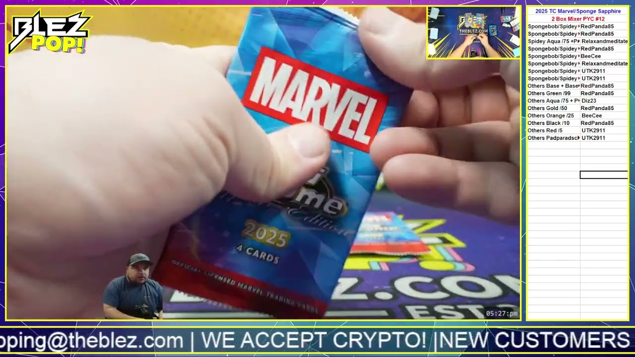 2025 TC Marvel Spongebob Sapphire 2 Box Mixer Pick Your Color #12
