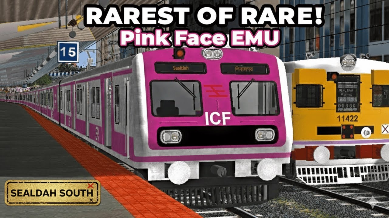 Rare! The Legend Pinky Alstom EMU In Sealdah South! A Realistic Sonarpur To Sealdah Journey In MSTS