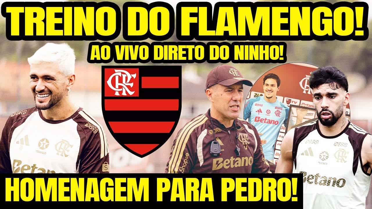 TREINO DO FLAMENGO AO VIVO E COM IMAGEM! PREPARA&Ccedil;&Atilde;O PARA O JOGO CONTRA O INDEPENDIENTE MEDELLIN