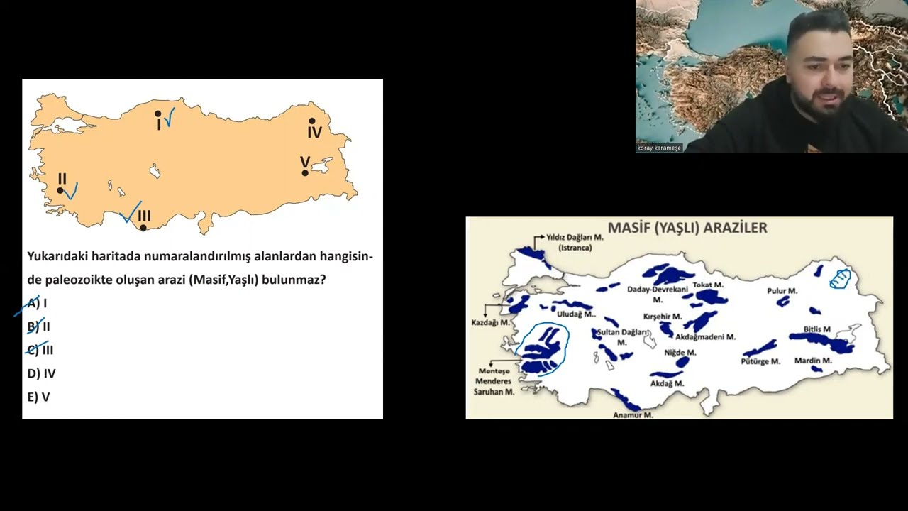 Türkiye'nin Oluşumu Jeolojik Zamanlar Soru Çözümü