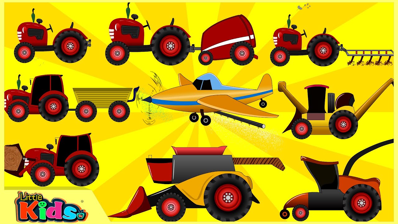 Learning Farm Vehicles | Fun and Educational Learning for Children | Little Kids TV