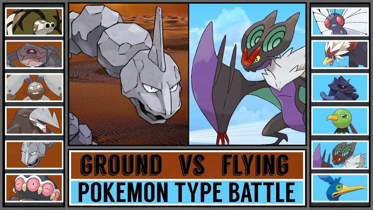 GROUND vs FLYING - Pokémon Type Battle