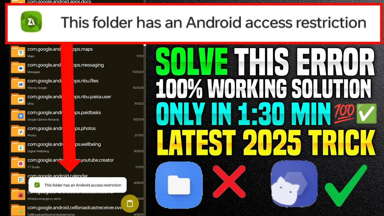 This folder has an android access restriction on android 11 - 15 | Obb/Data access restriction