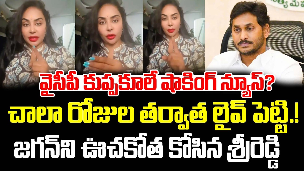 వైసీపీ కుప్పకూలే షాకింగ్ న్యూస్? YCP Leader Sri Reddy Sensational Live On Jagan | AP Poltics