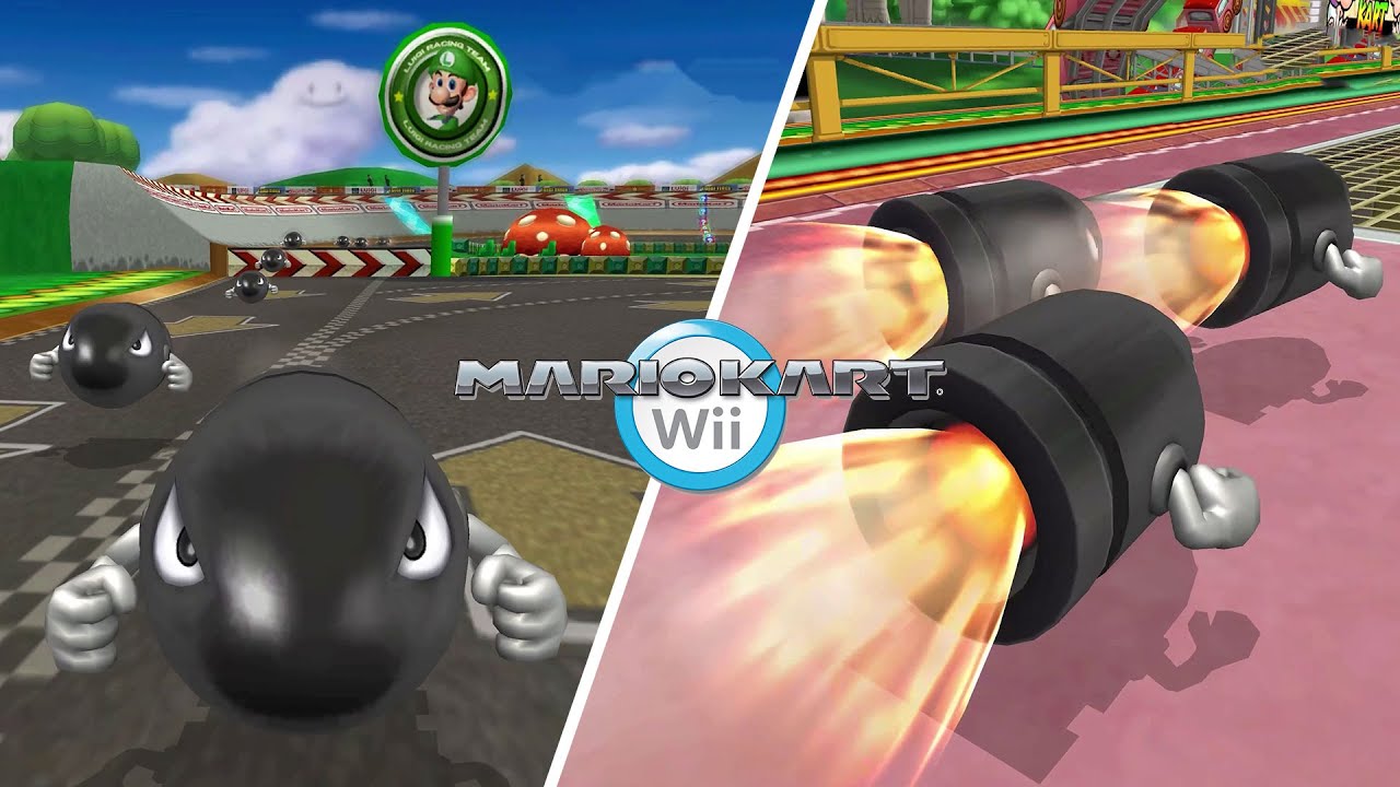 12 Player BULLET BILL HACK on MARIO KART DOUBLE DASH Custom Tracks in MARIO KART WII | 4k60